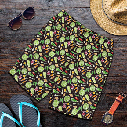 Vegan Draw Themed Design Print Mens Shorts-JTAMIGO.COM
