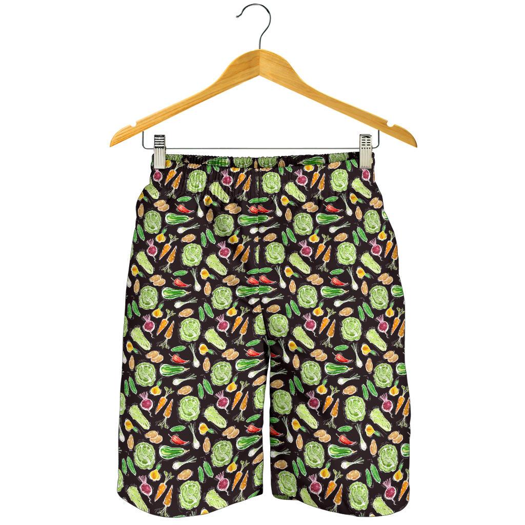 Vegan Draw Themed Design Print Mens Shorts-JTAMIGO.COM