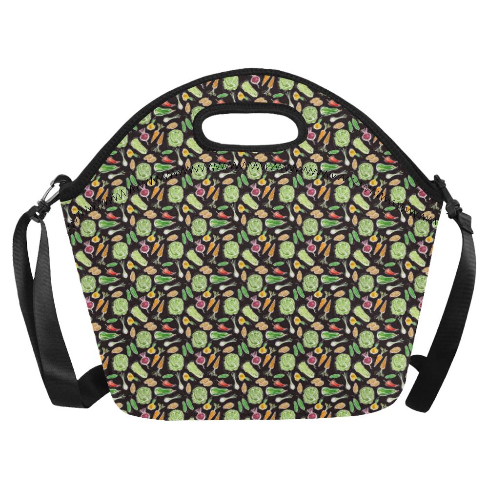 Vegan Draw Themed Design Print Neoprene Lunch Bag (Model 1669)(Large)-JTAMIGO.COM