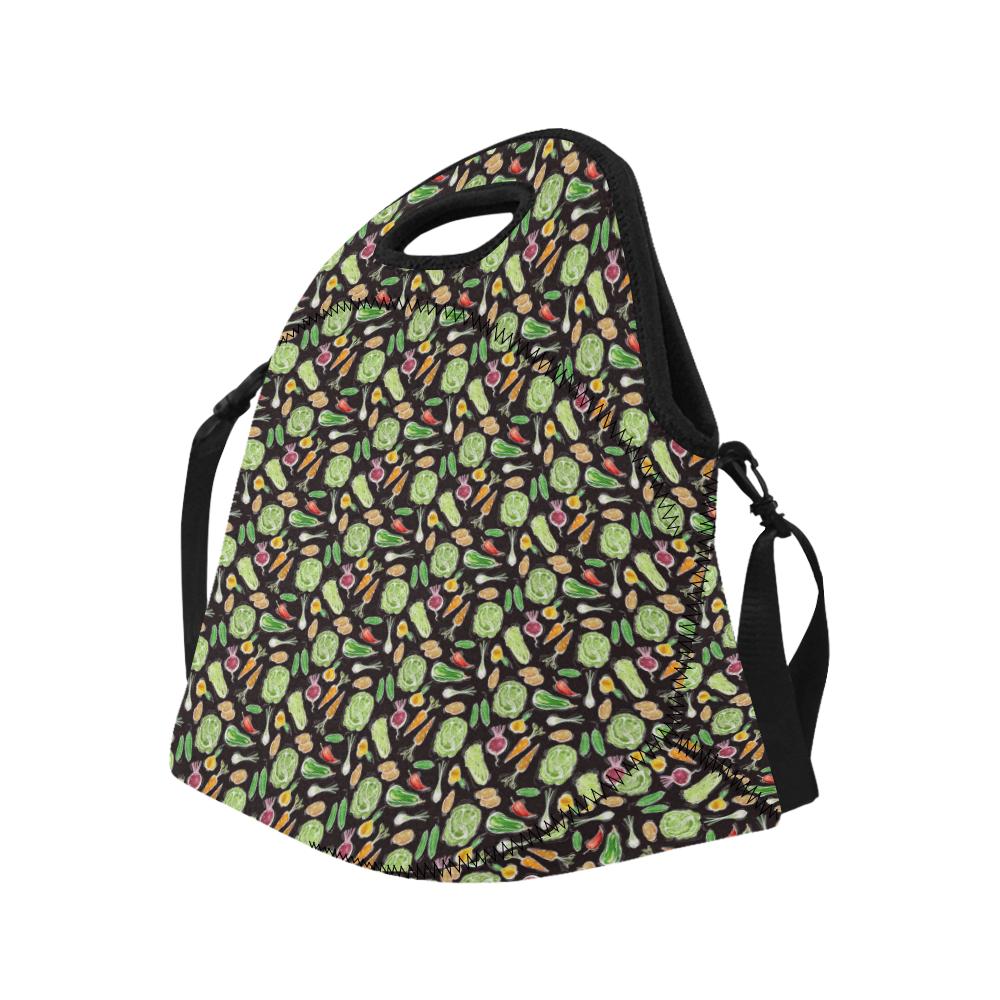 Vegan Draw Themed Design Print Neoprene Lunch Bag (Model 1669)(Large)-JTAMIGO.COM