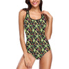 Vegan Draw Themed Design Print One Piece Swimsuit-JTAMIGO.COM