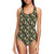 Vegan Draw Themed Design Print One Piece Swimsuit-JTAMIGO.COM