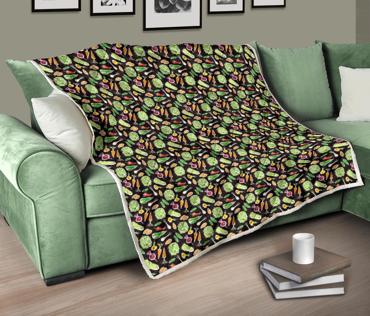 Vegan Draw Themed Design Print Premium Quilt-JTAMIGO.COM