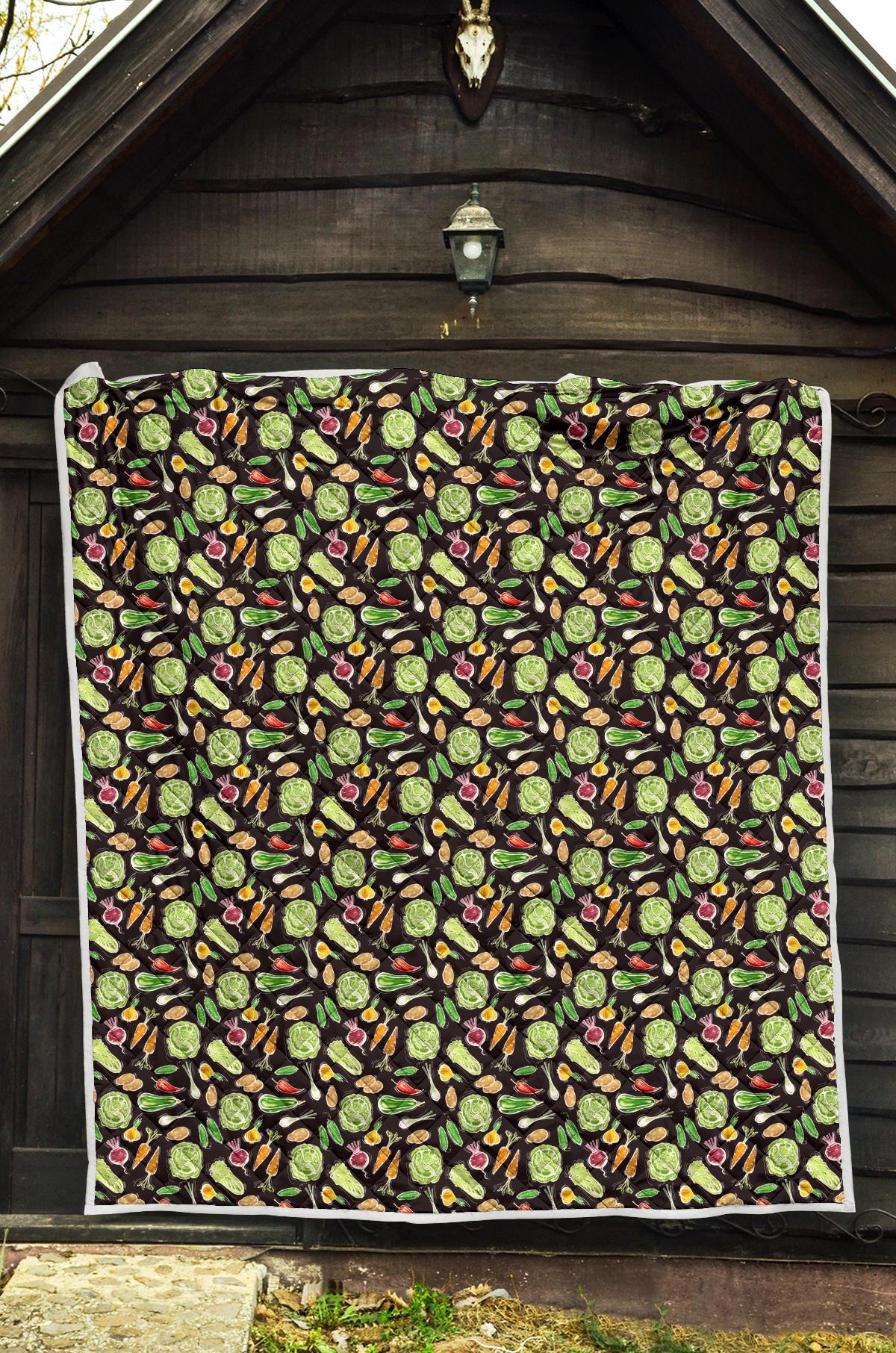 Vegan Draw Themed Design Print Premium Quilt-JTAMIGO.COM