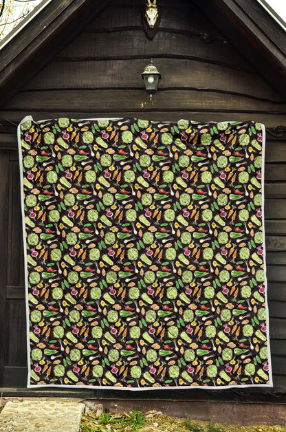 Vegan Draw Themed Design Print Premium Quilt-JTAMIGO.COM