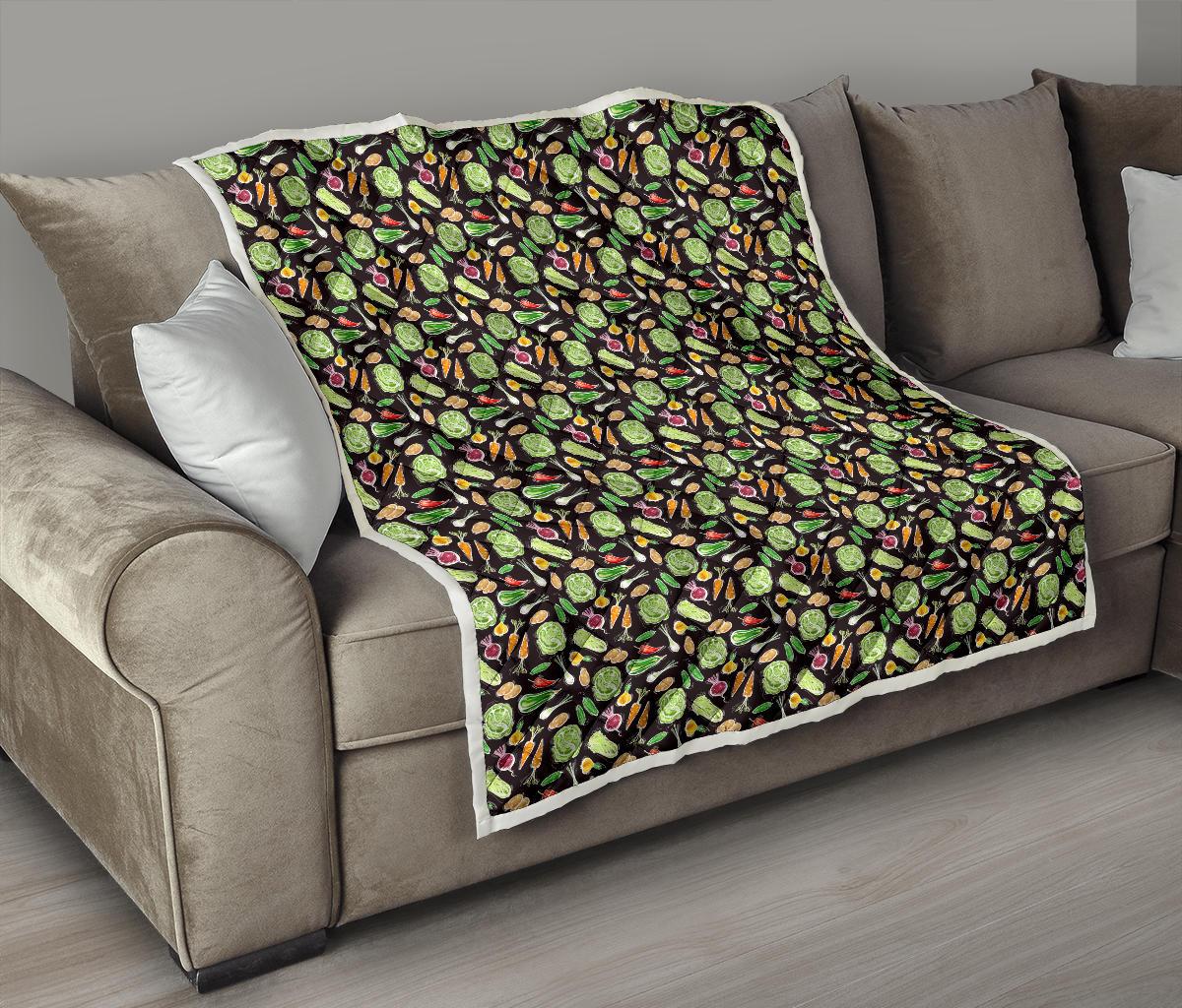 Vegan Draw Themed Design Print Premium Quilt-JTAMIGO.COM