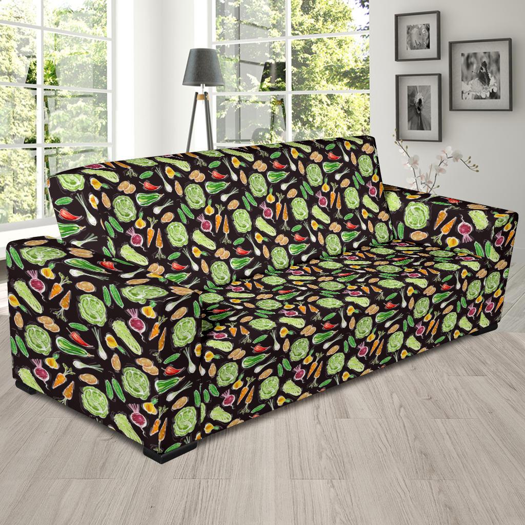 Vegan Draw Themed Design Print Sofa Slipcover-JTAMIGO.COM