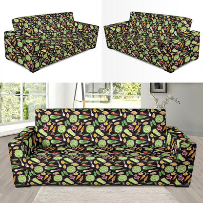 Vegan Draw Themed Design Print Sofa Slipcover-JTAMIGO.COM