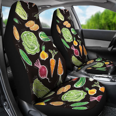 Vegan Draw Themed Design Print Universal Fit Car Seat Covers