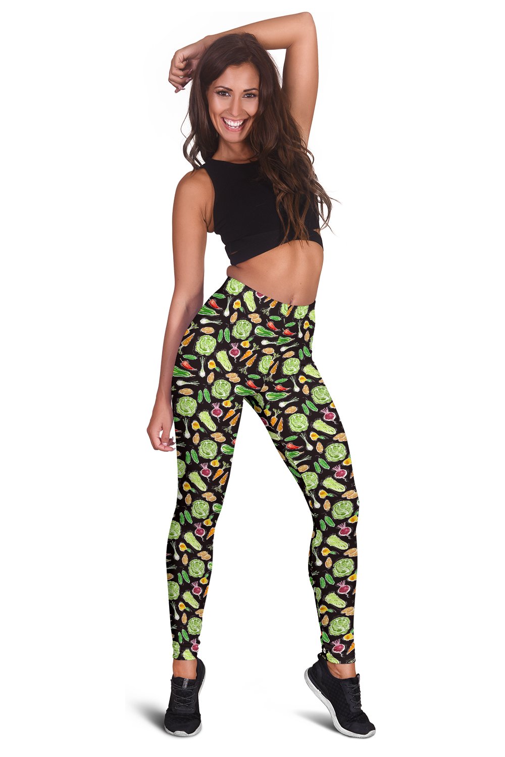 Vegan Draw Themed Design Print Women Leggings