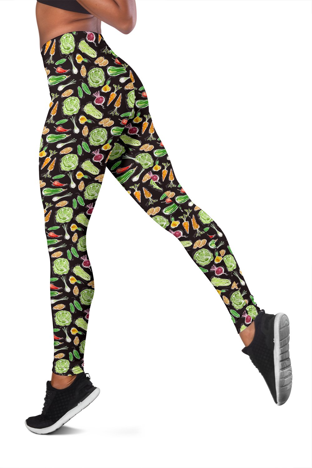 Vegan Draw Themed Design Print Women Leggings
