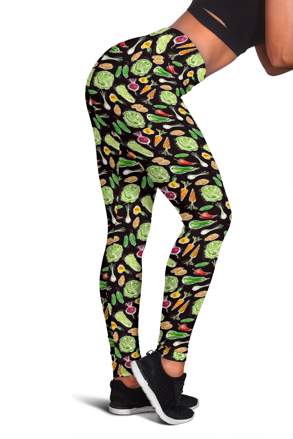 Vegan Draw Themed Design Print Women Leggings