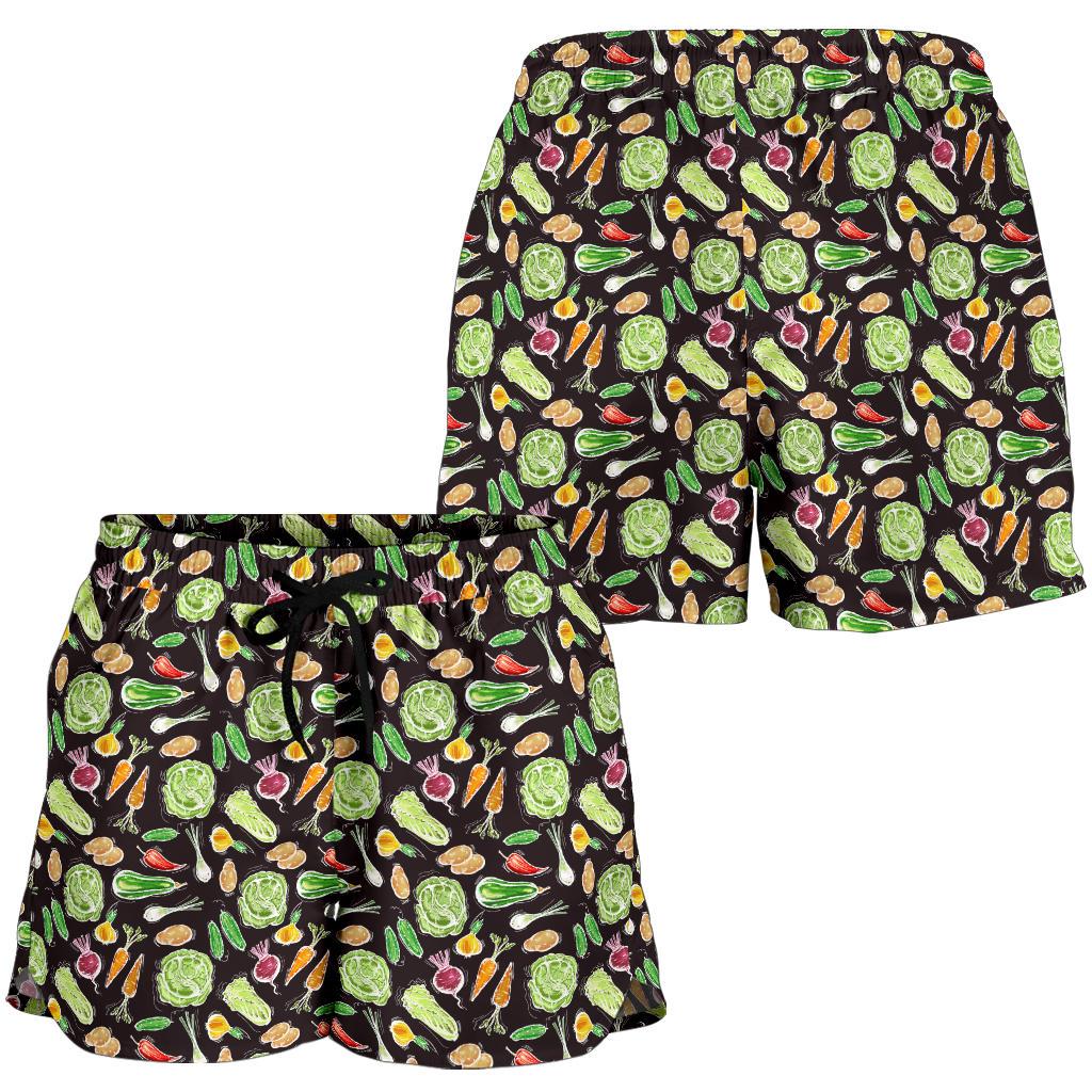 Vegan Draw Themed Design Print Women Shorts-JTAMIGO.COM
