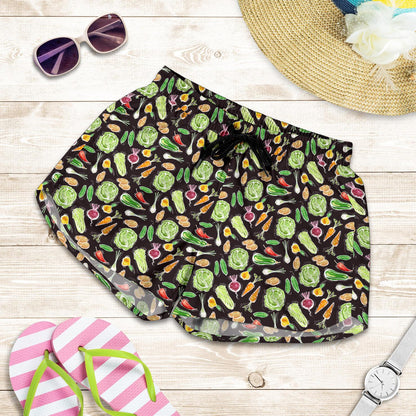Vegan Draw Themed Design Print Women Shorts-JTAMIGO.COM