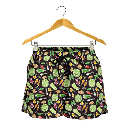 Vegan Draw Themed Design Print Women Shorts-JTAMIGO.COM