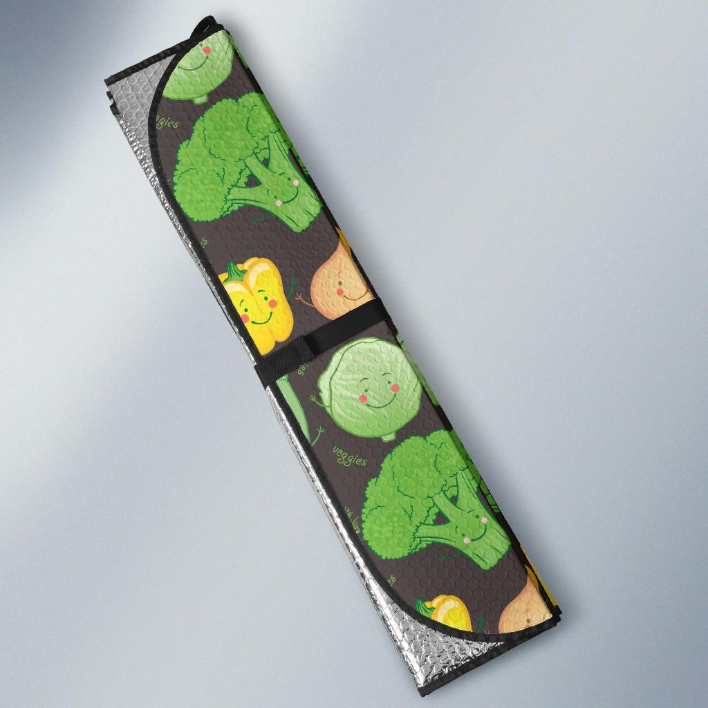 Vegan Funny Themed Design Print Car Sun Shade For Windshield