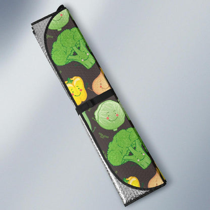 Vegan Funny Themed Design Print Car Sun Shade For Windshield