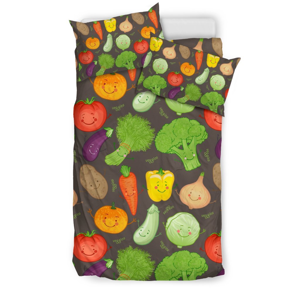 Vegan Funny Themed Design Print Duvet Cover Bedding Set