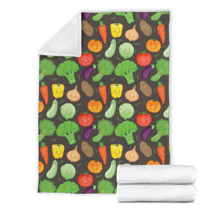 Vegan Funny Themed Design Print Fleece Blanket