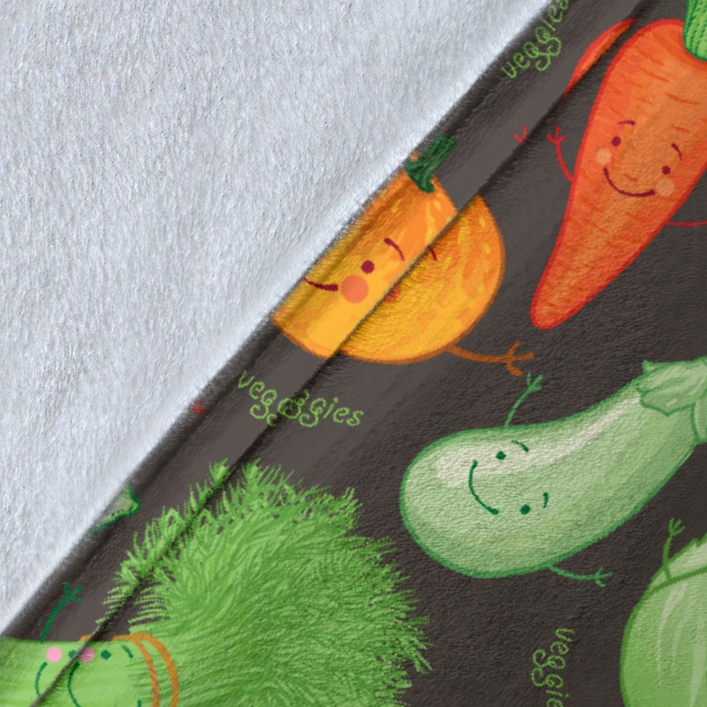 Vegan Funny Themed Design Print Fleece Blanket
