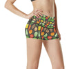 Vegan Funny Themed Design Print High Waisted Spandex Shorts-JTAMIGO.COM