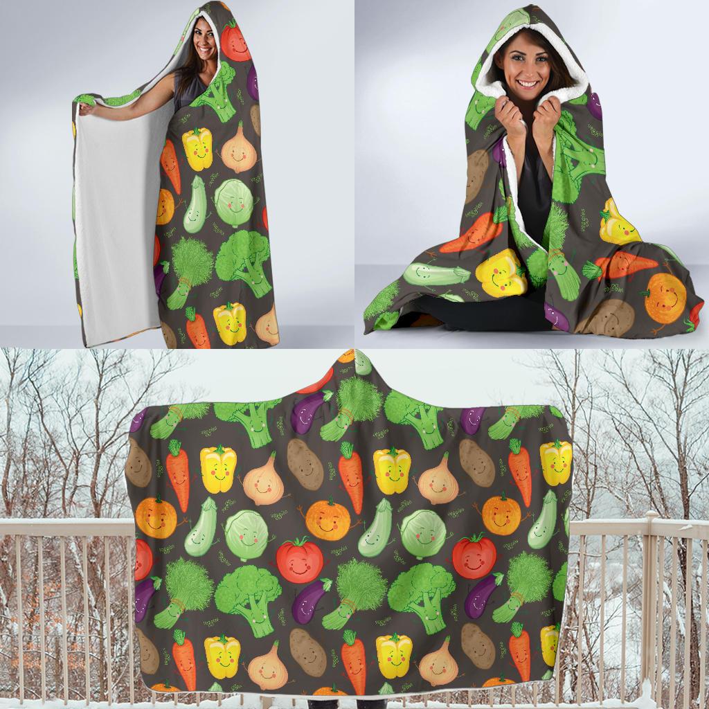 Vegan Funny Themed Design Print Hooded Blanket-JTAMIGO.COM
