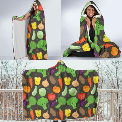 Vegan Funny Themed Design Print Hooded Blanket-JTAMIGO.COM
