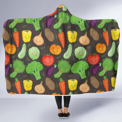 Vegan Funny Themed Design Print Hooded Blanket-JTAMIGO.COM