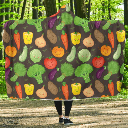 Vegan Funny Themed Design Print Hooded Blanket-JTAMIGO.COM