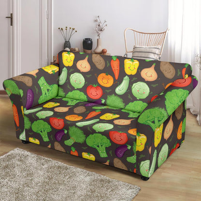 Vegan Funny Themed Design Print Loveseat Slipcover-JTAMIGO.COM