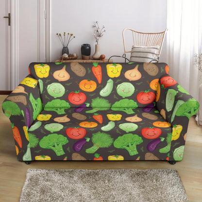 Vegan Funny Themed Design Print Loveseat Slipcover-JTAMIGO.COM