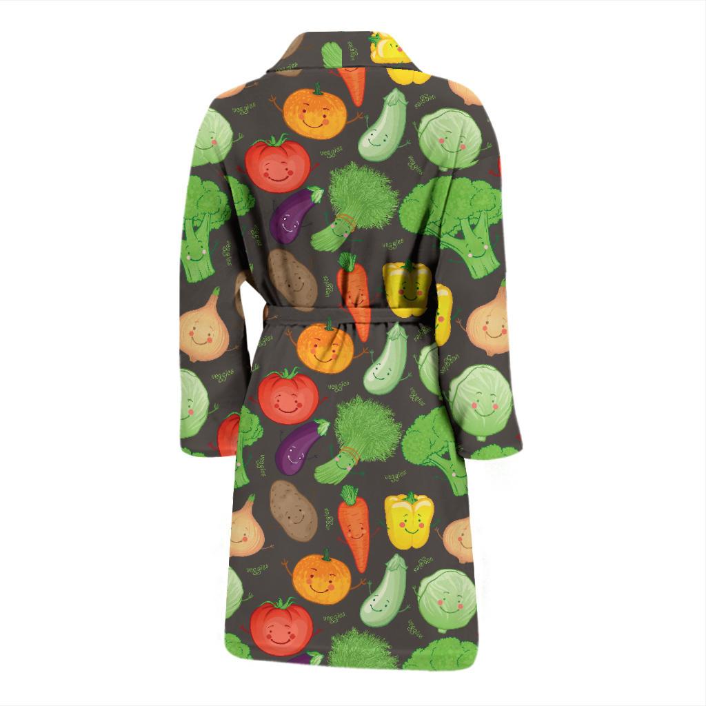 Vegan Funny Themed Design Print Men Bath Robe-JTAMIGO.COM