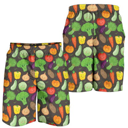 Vegan Funny Themed Design Print Mens Shorts-JTAMIGO.COM