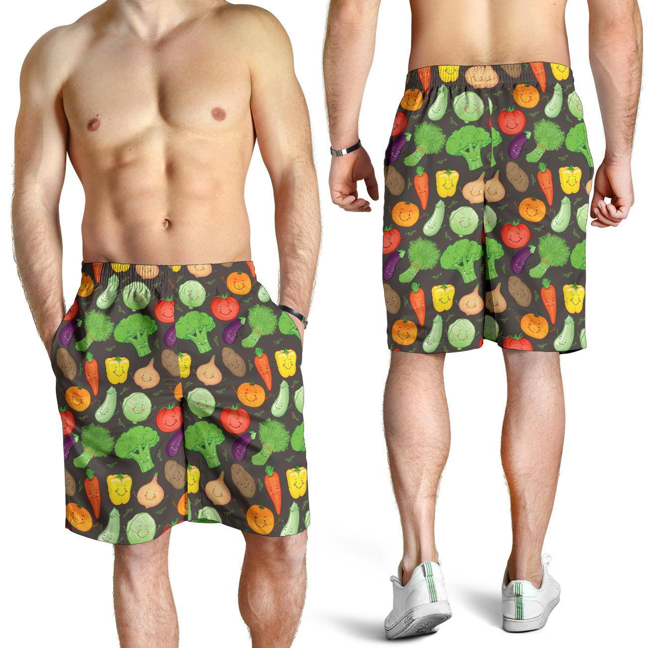 Vegan Funny Themed Design Print Mens Shorts-JTAMIGO.COM