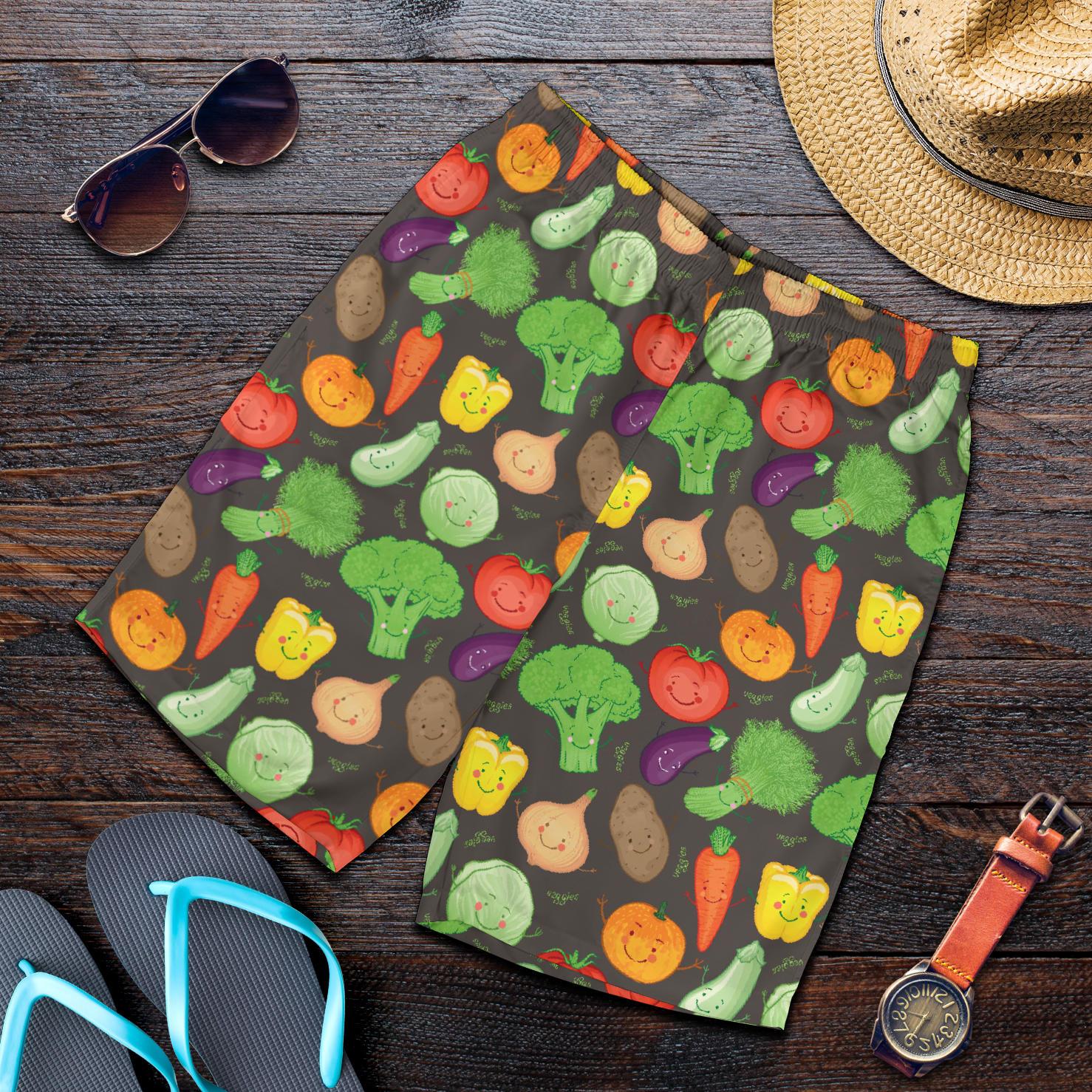 Vegan Funny Themed Design Print Mens Shorts-JTAMIGO.COM