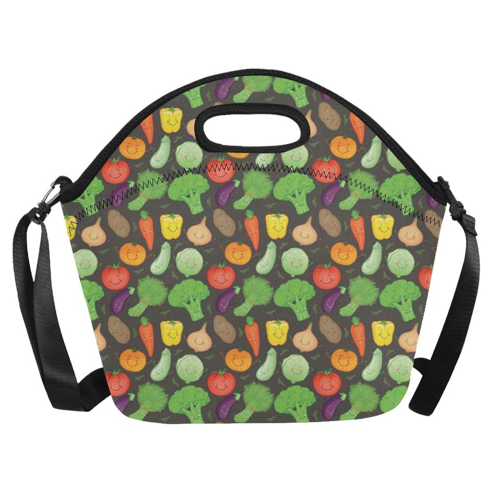 Vegan Funny Themed Design Print Neoprene Lunch Bag (Model 1669)(Large)-JTAMIGO.COM