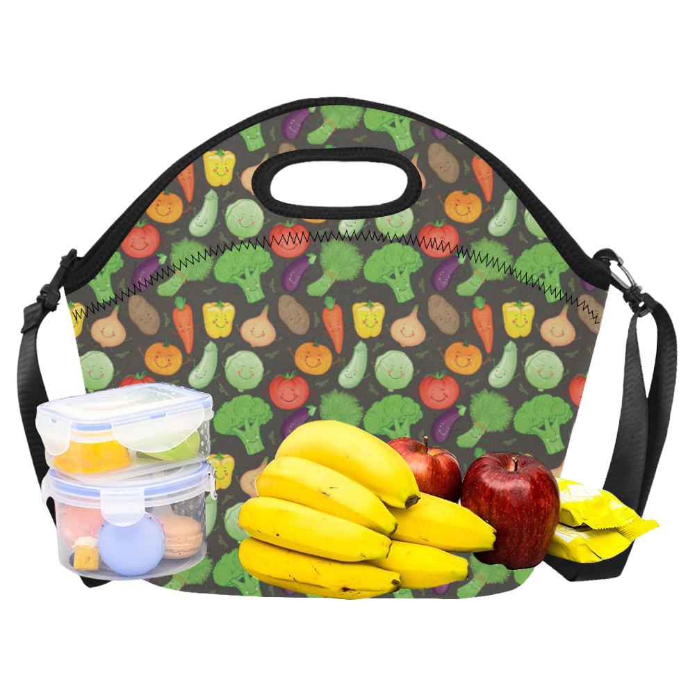 Vegan Funny Themed Design Print Neoprene Lunch Bag (Model 1669)(Large)-JTAMIGO.COM