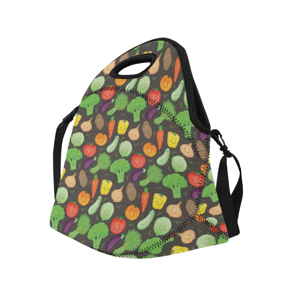 Vegan Funny Themed Design Print Neoprene Lunch Bag (Model 1669)(Large)-JTAMIGO.COM
