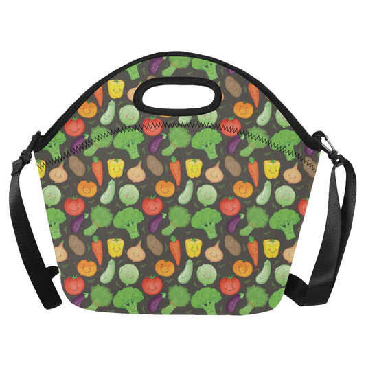 Vegan Funny Themed Design Print Neoprene Lunch Bag (Model 1669)(Large)-JTAMIGO.COM