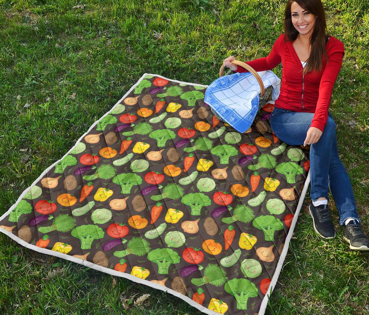 Vegan Funny Themed Design Print Premium Quilt-JTAMIGO.COM