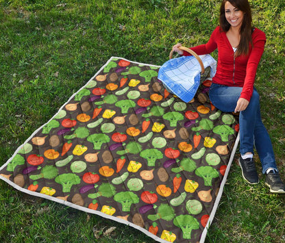 Vegan Funny Themed Design Print Premium Quilt-JTAMIGO.COM