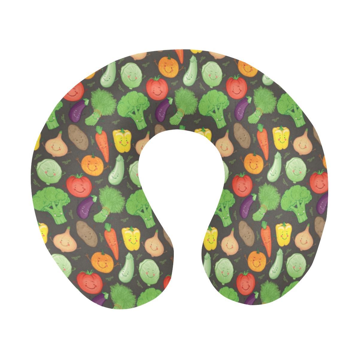 Vegan Funny Themed Design Print U-Shaped Travel Neck Pillow-JTAMIGO.COM