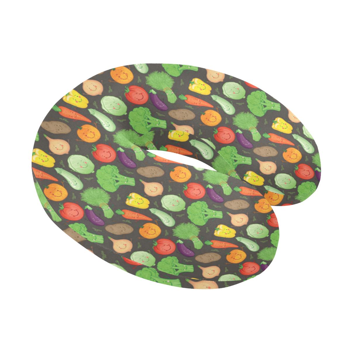 Vegan Funny Themed Design Print U-Shaped Travel Neck Pillow-JTAMIGO.COM
