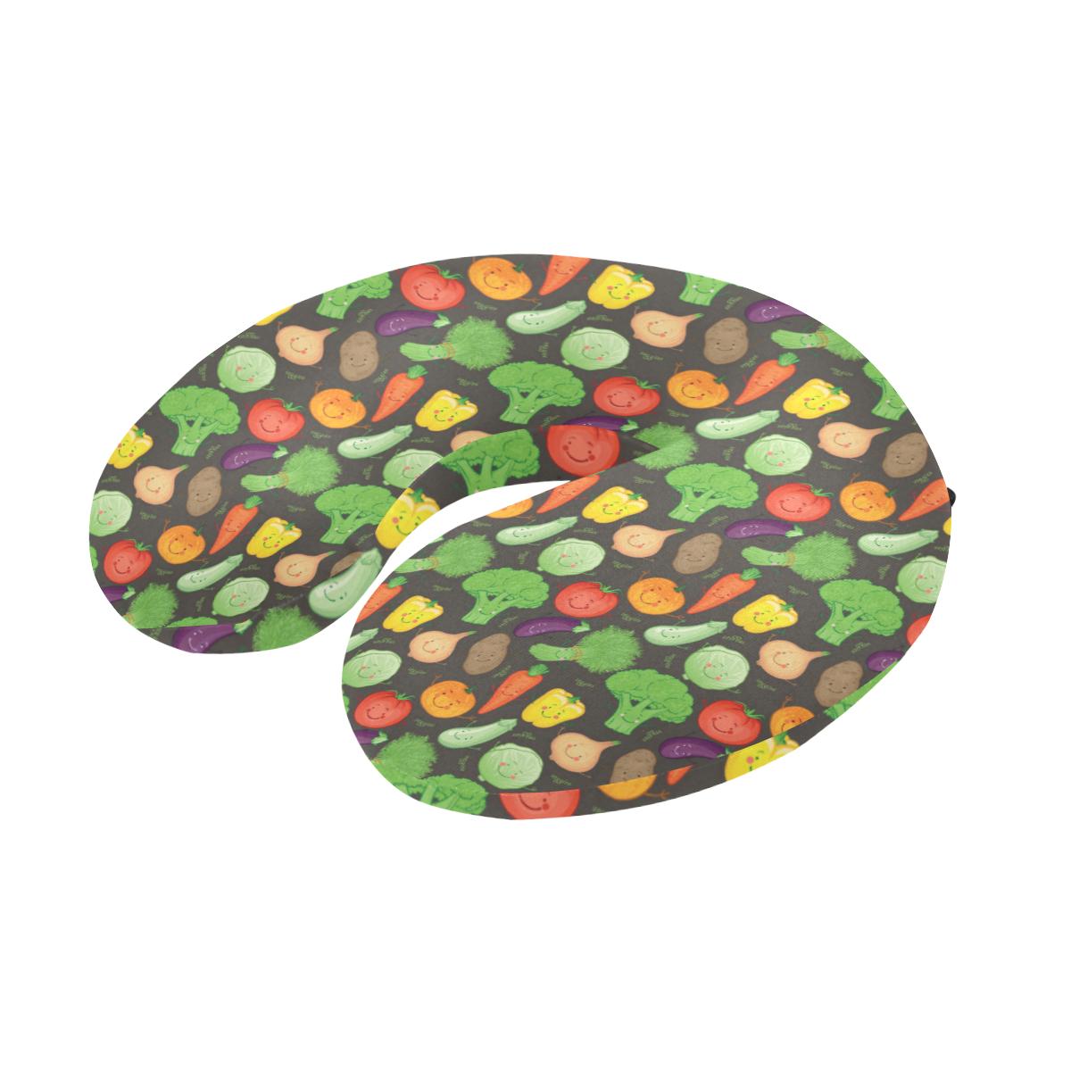 Vegan Funny Themed Design Print U-Shaped Travel Neck Pillow-JTAMIGO.COM