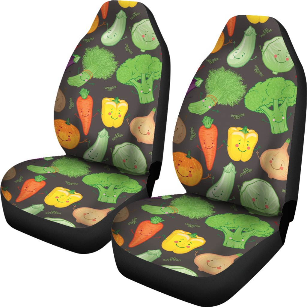 Vegan Funny Themed Design Print Universal Fit Car Seat Covers
