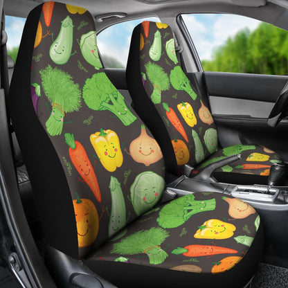 Vegan Funny Themed Design Print Universal Fit Car Seat Covers