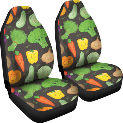 Vegan Funny Themed Design Print Universal Fit Car Seat Covers