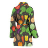 Vegan Funny Themed Design Print Women Bath Robe-JTAMIGO.COM