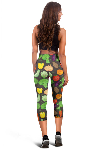 Vegan Funny Themed Design Print Women Capris