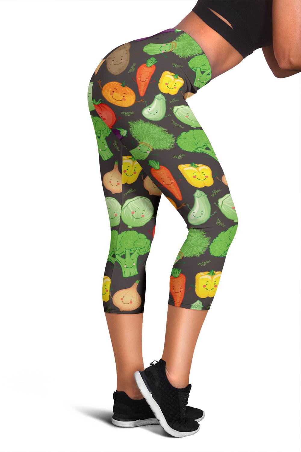 Vegan Funny Themed Design Print Women Capris